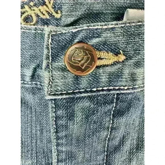 Cruel Girl Relaxed Bootcut Denim Jeans Pocket Blue CB64754071 Women 7 Short - Picture 4 of 7